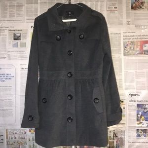 iZ Byer California Gray Button Up Coat
